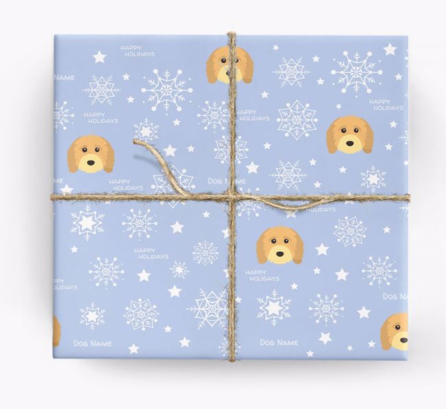 Personalised 'Happy Holidays' Christmas Wrapping Paper with your {breedFullName} Icon